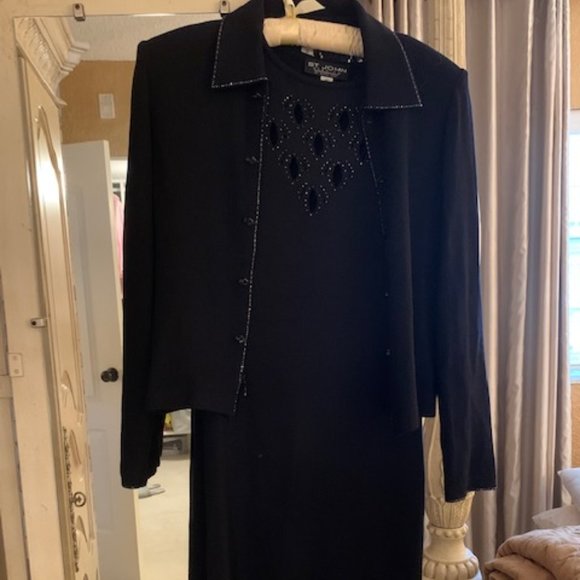 St John sleeveless Dress with Jacket (Evening Collection) - Picture 1 of 5